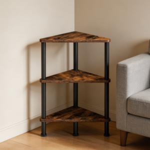 Triangle Metal Frame Corner Shelf